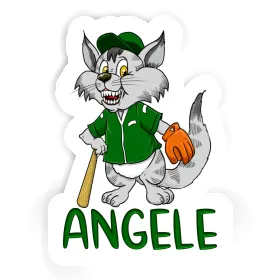 Sticker Baseball Cat Angele Image