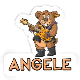 Sticker Angele Guitarist Image