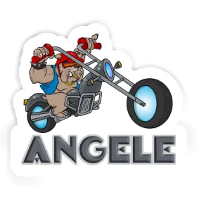 Biker Sticker Angele Image