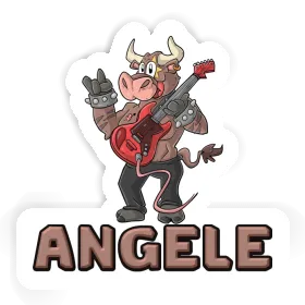 Sticker Angele Guitarist Image