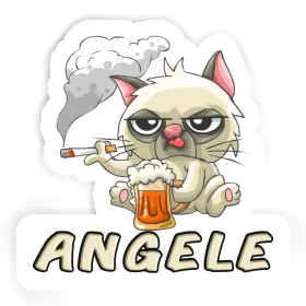 Autocollant Chat fumeur Angele Image