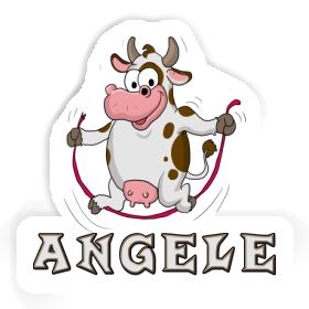 Angele Sticker Fitness Cow Image