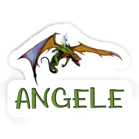 Aufkleber Angele Drache Image