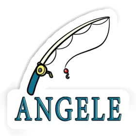 Sticker Angele Fishing Rod Image