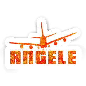 Sticker Angele Airplane Image