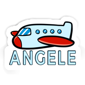 Sticker Angele Flugzeug Image