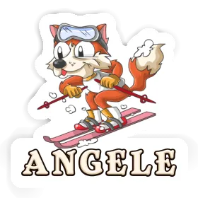 Skier Sticker Angele Image