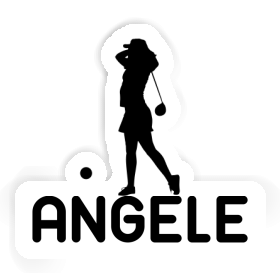 Angele Sticker Golfer Image