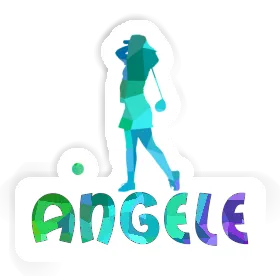 Angele Sticker Golfer Image