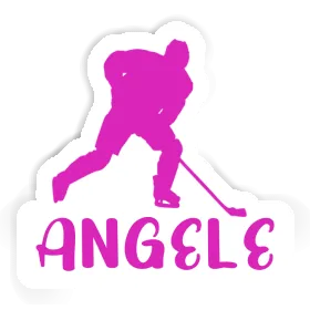 Joueuse de hockey Autocollant Angele Image