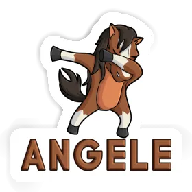 Sticker Angele Dabbing Horse Image