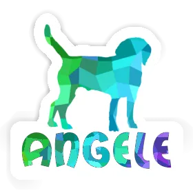 Aufkleber Angele Hund Image