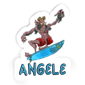 Aufkleber Angele Wellenreiter Image