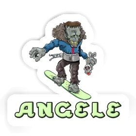 Autocollant Snowboardeur Angele Image