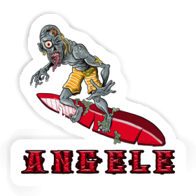 Surfer Sticker Angele Image