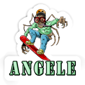 Snowboarder Sticker Angele Image