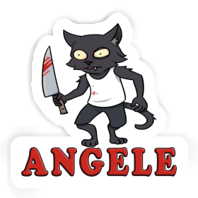 Angele Sticker Psycho Cat Image