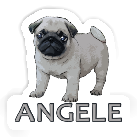 Sticker Pug Angele Image