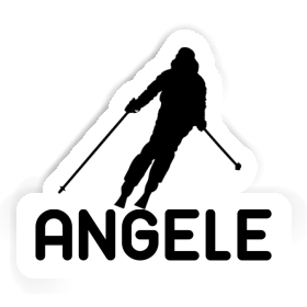 Skier Sticker Angele Image