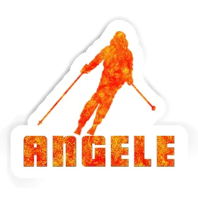 Skier Sticker Angele Image