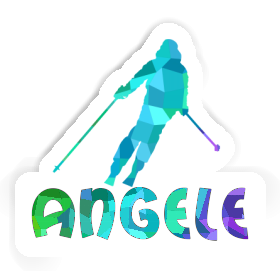 Skier Sticker Angele Image