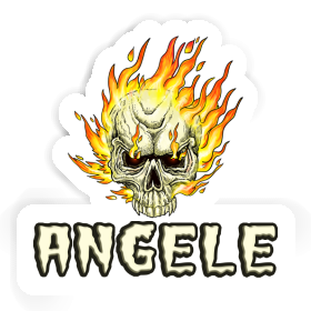 Aufkleber Totenkopf Angele Image