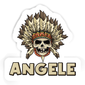 Sticker Angele Kinder Totenkopf Image