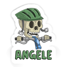 Bicycle Rider Sticker Angele Image