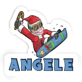 Snowboarder Sticker Angele Image