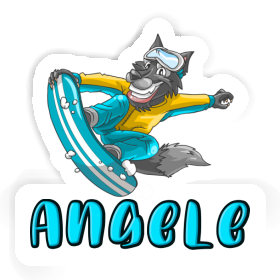 Autocollant Snowboardeur Angele Image