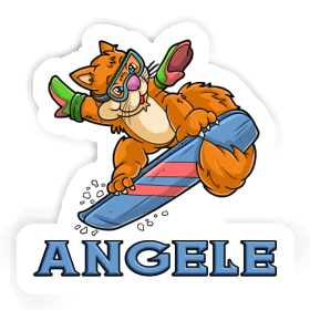 Snowboarder Sticker Angele Image