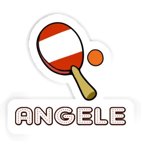 Table Tennis Paddle Sticker Angele Image