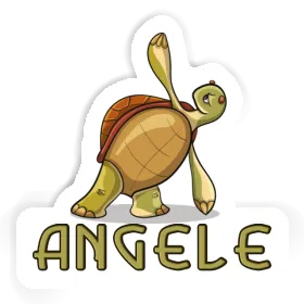 Angele Sticker Yoga Turtle Image