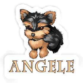 Yorkie Aufkleber Angele Image