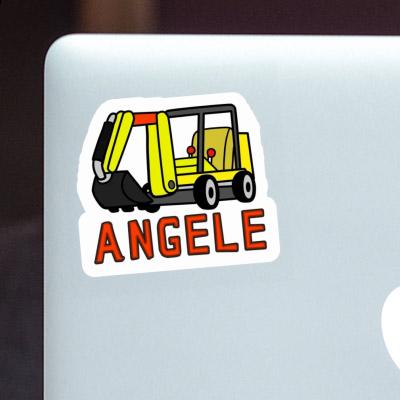 Sticker Angele Mini-Excavator Notebook Image