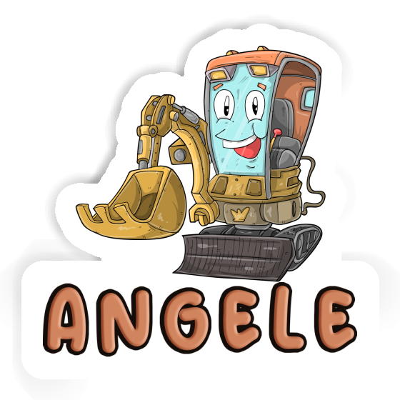 Sticker Angele Excavator Notebook Image