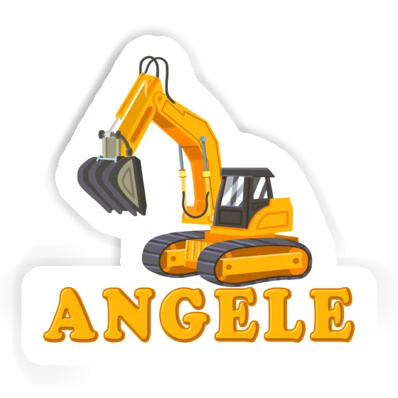 Sticker Angele Excavator Notebook Image