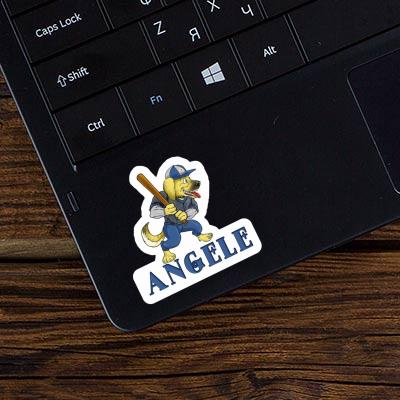 Aufkleber Angele Hund Laptop Image