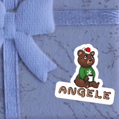 Christmas Bear Sticker Angele Laptop Image