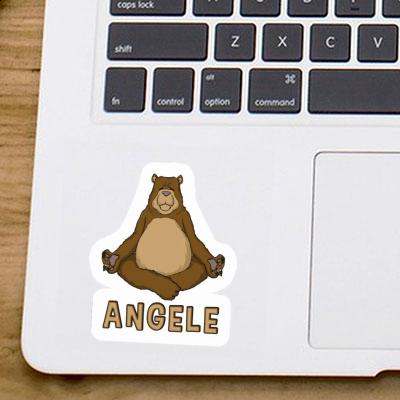 Sticker Yoga Bear Angele Laptop Image