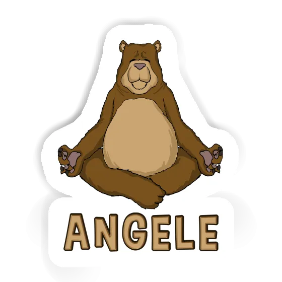 Sticker Yoga Bear Angele Notebook Image