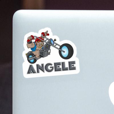 Biker Sticker Angele Notebook Image