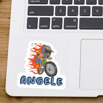 Freeride Biker Sticker Angele Laptop Image