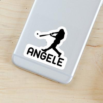 Baseball Player Sticker Angele Laptop Image