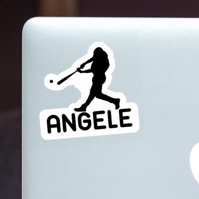 Baseballspieler Aufkleber Angele Notebook Image