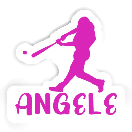 Aufkleber Baseballspieler Angele Laptop Image