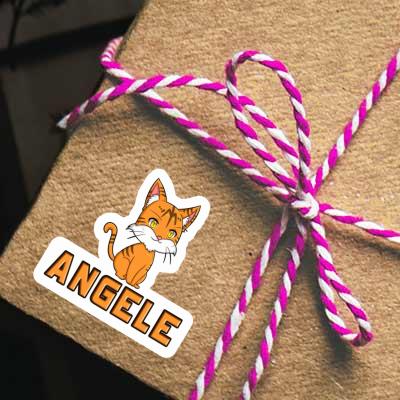 Katze Aufkleber Angele Gift package Image