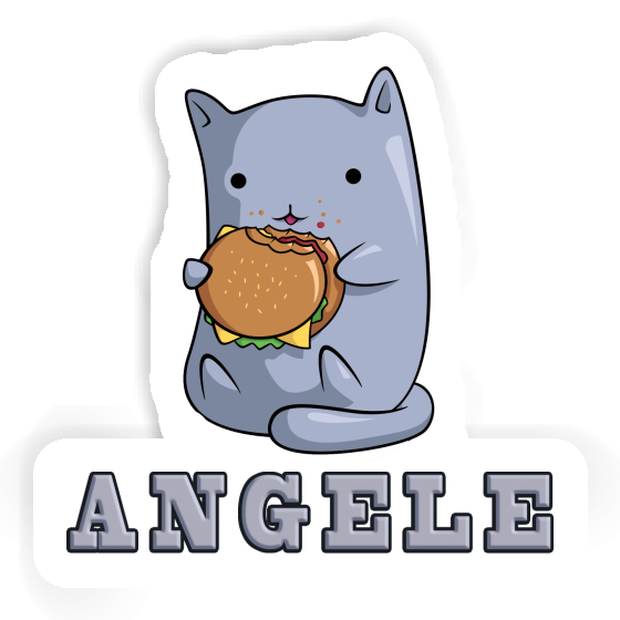 Angele Sticker Hamburger Cat Notebook Image