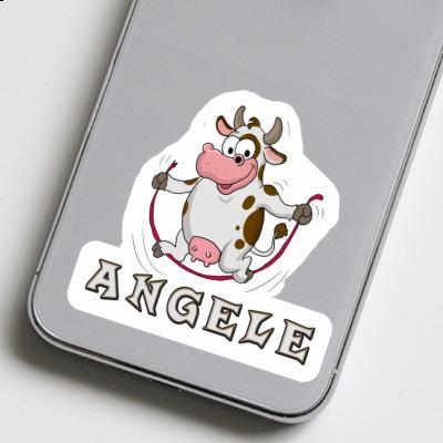 Autocollant Vache Angele Laptop Image