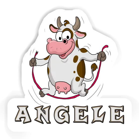 Angele Sticker Fitness Cow Image